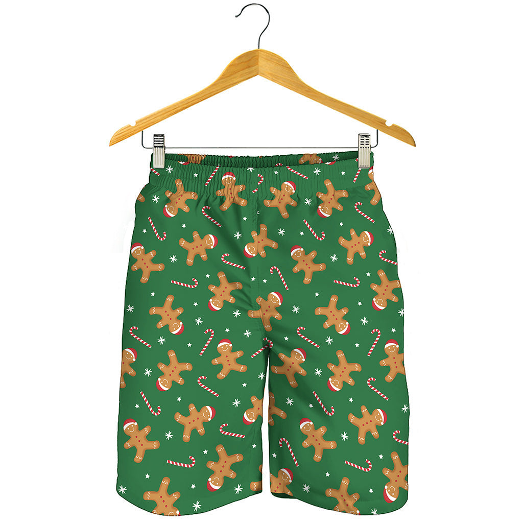 Christmas Gingerbread Pattern Print Men's Shorts