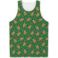 Christmas Gingerbread Pattern Print Men's Tank Top