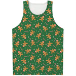 Christmas Gingerbread Pattern Print Men's Tank Top