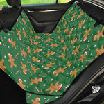 Christmas Gingerbread Pattern Print Pet Car Back Seat Cover