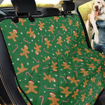 Christmas Gingerbread Pattern Print Pet Car Back Seat Cover