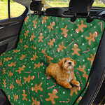 Christmas Gingerbread Pattern Print Pet Car Back Seat Cover