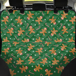 Christmas Gingerbread Pattern Print Pet Car Back Seat Cover