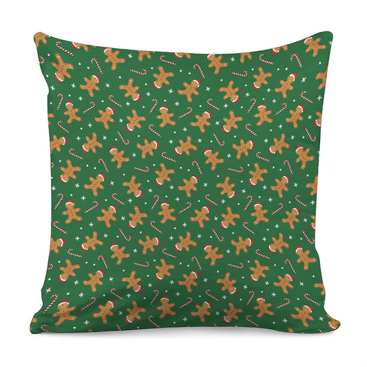 Christmas Gingerbread Pattern Print Pillow Cover