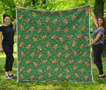 Christmas Gingerbread Pattern Print Quilt