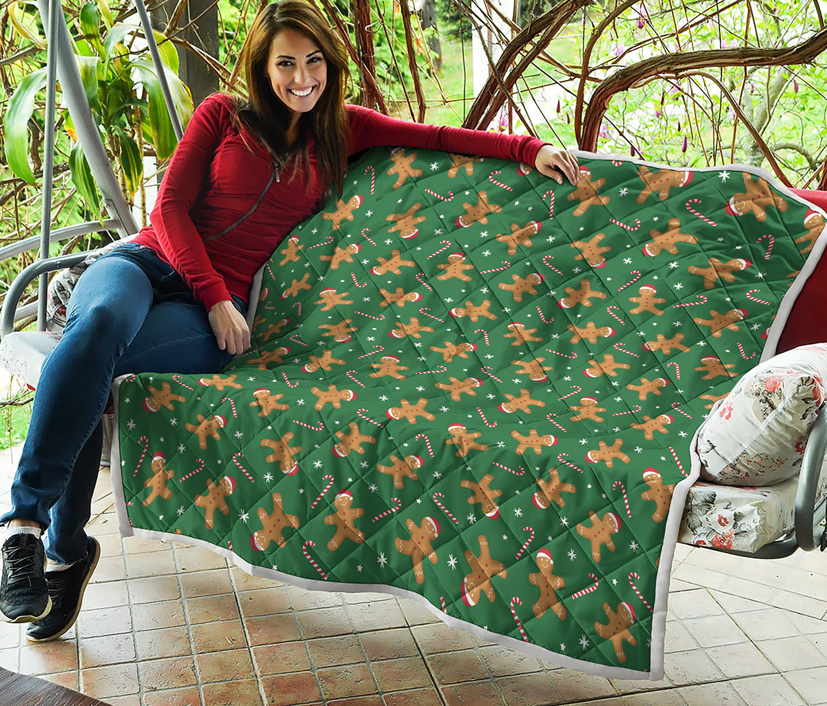 Christmas Gingerbread Pattern Print Quilt