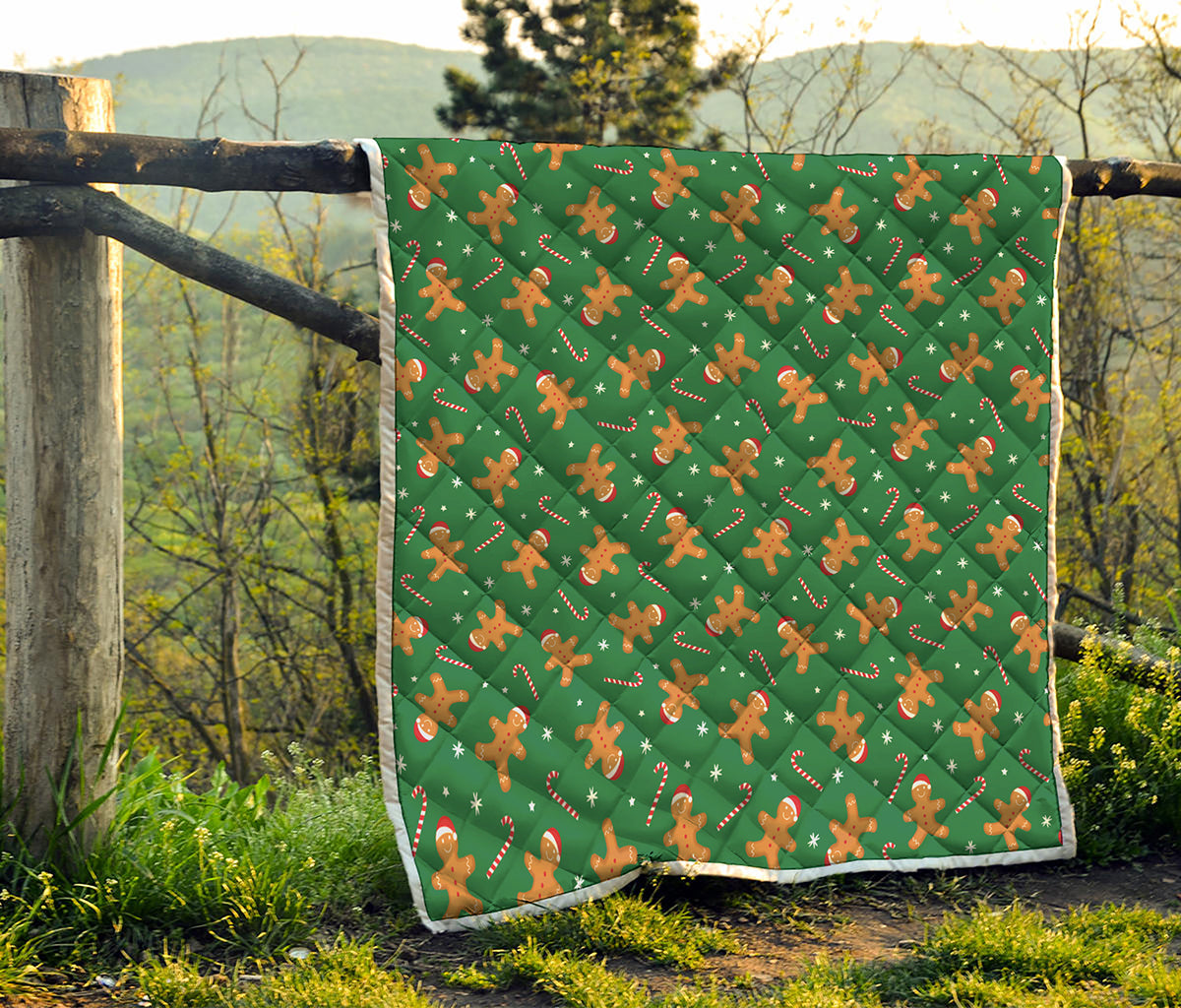 Christmas Gingerbread Pattern Print Quilt