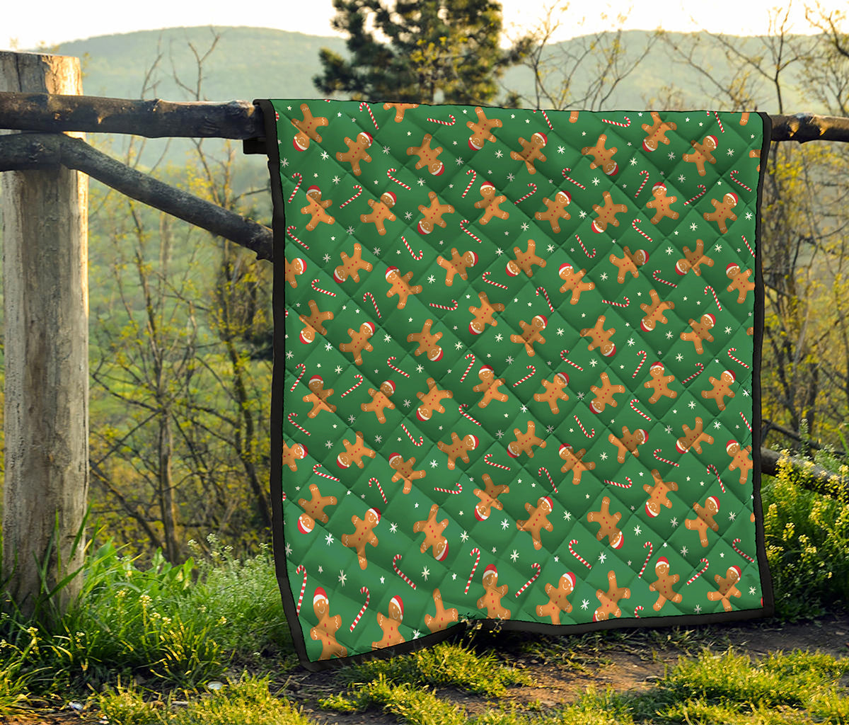 Christmas Gingerbread Pattern Print Quilt