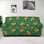 Christmas Gingerbread Pattern Print Sofa Cover