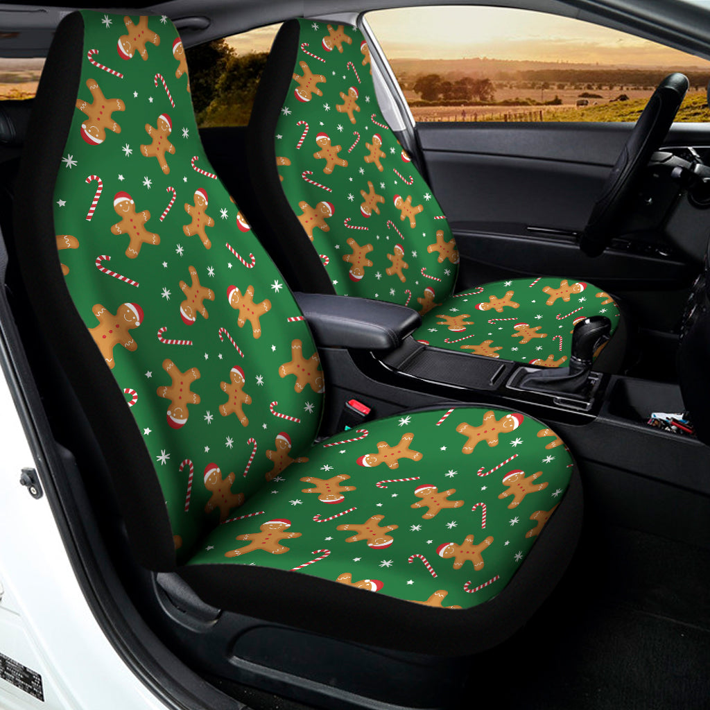 Christmas Gingerbread Pattern Print Universal Fit Car Seat Covers