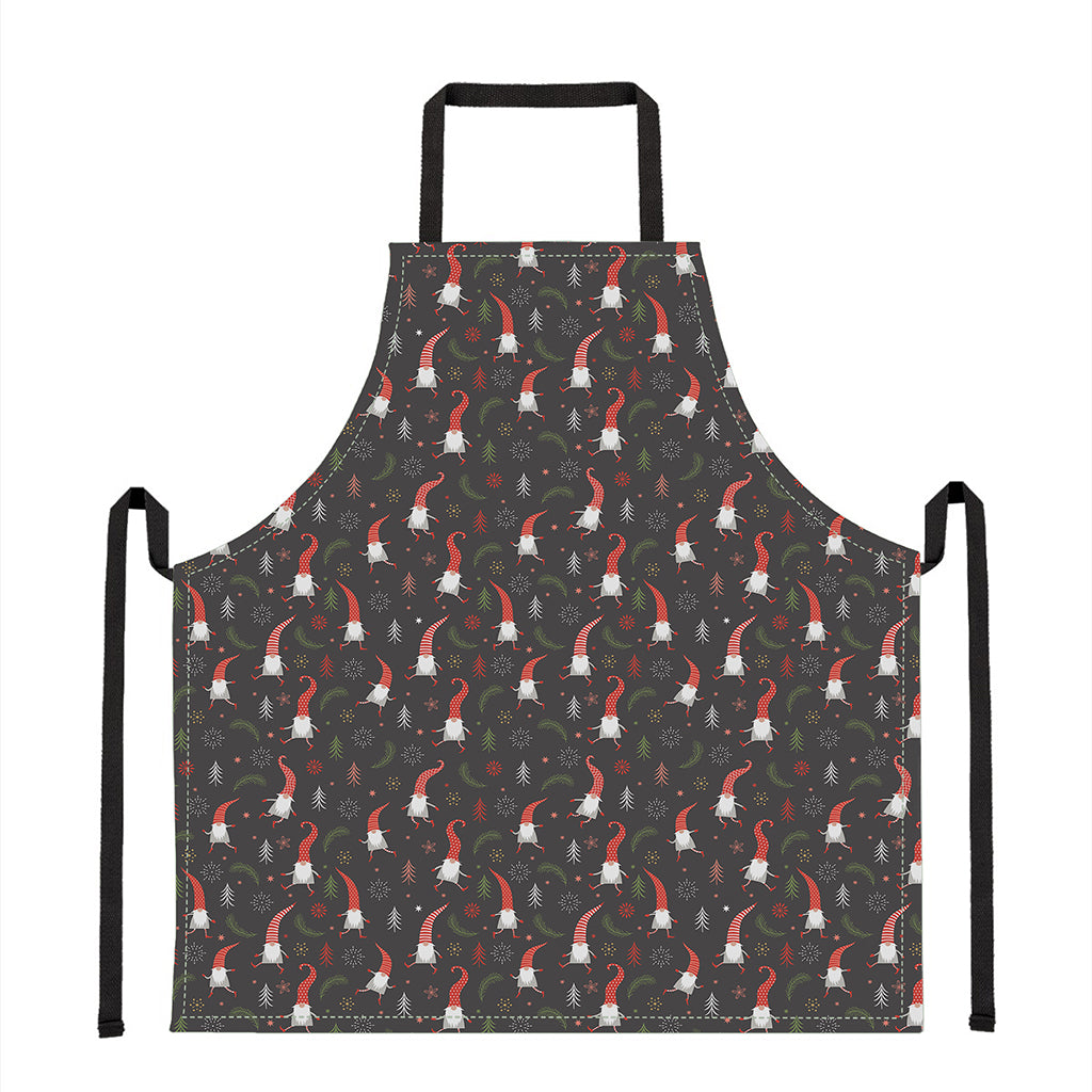 Christmas Gnomes Pattern Print Apron