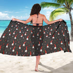 Christmas Gnomes Pattern Print Beach Sarong Wrap