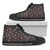 Christmas Gnomes Pattern Print Black High Top Shoes