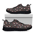 Christmas Gnomes Pattern Print Black Running Shoes