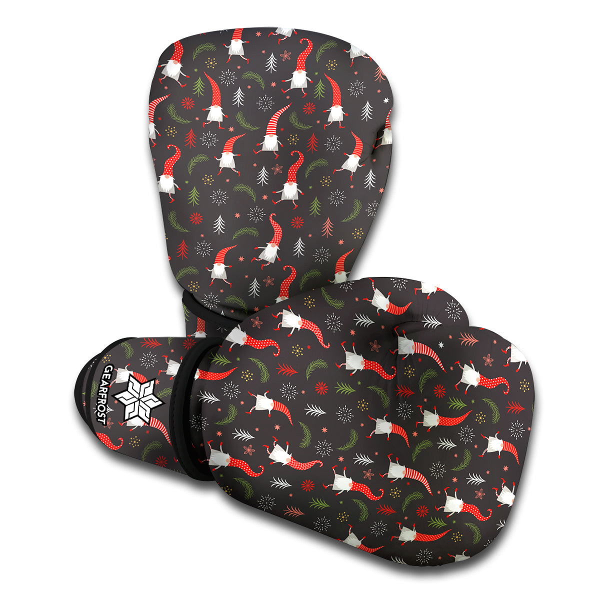 Christmas Gnomes Pattern Print Boxing Gloves