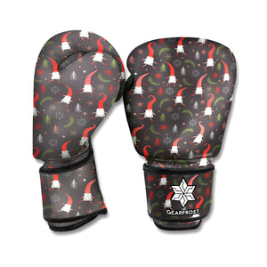 Christmas Gnomes Pattern Print Boxing Gloves