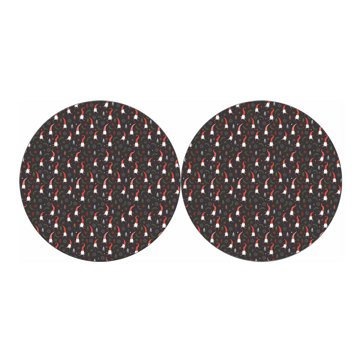 Christmas Gnomes Pattern Print Car Coasters