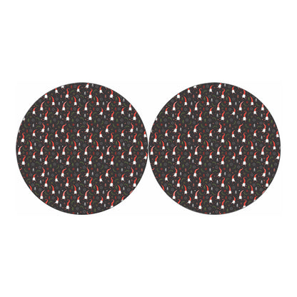 Christmas Gnomes Pattern Print Car Coasters