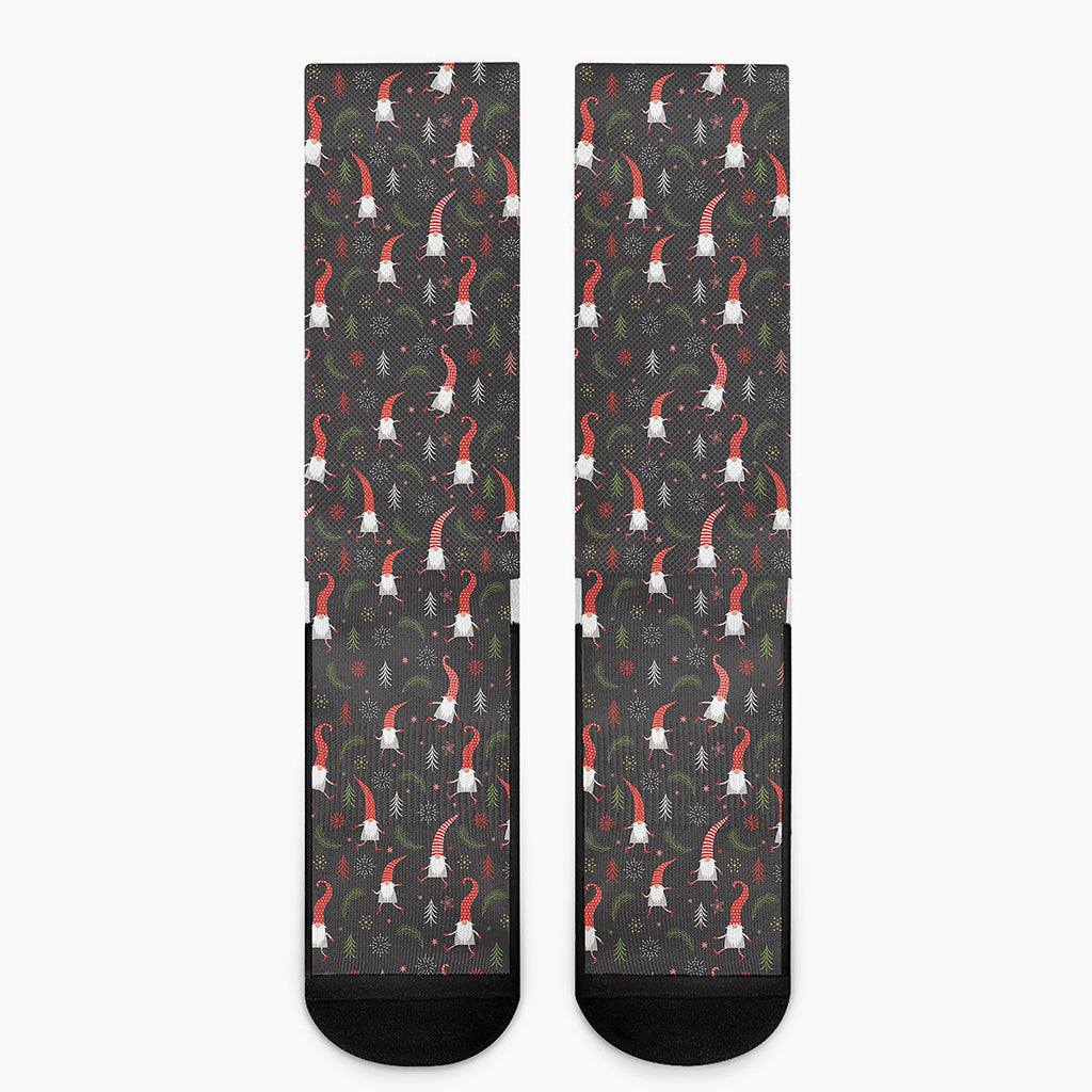 Christmas Gnomes Pattern Print Crew Socks