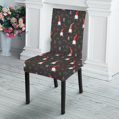 Christmas Gnomes Pattern Print Dining Chair Slipcover