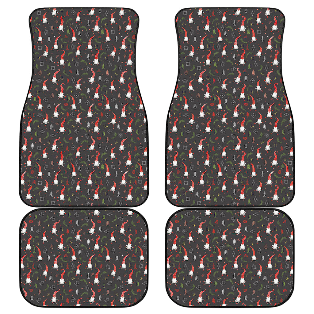 Christmas Gnomes Pattern Print Front and Back Car Floor Mats