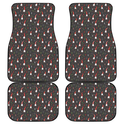 Christmas Gnomes Pattern Print Front and Back Car Floor Mats