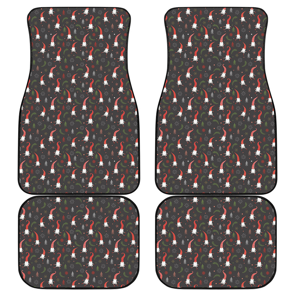 Christmas Gnomes Pattern Print Front and Back Car Floor Mats