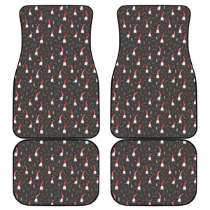 Christmas Gnomes Pattern Print Front and Back Car Floor Mats