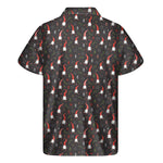 Christmas Gnomes Pattern Print Men's Short Sleeve Shirt