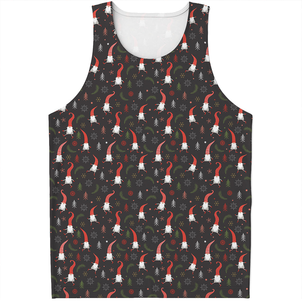 Christmas Gnomes Pattern Print Men's Tank Top