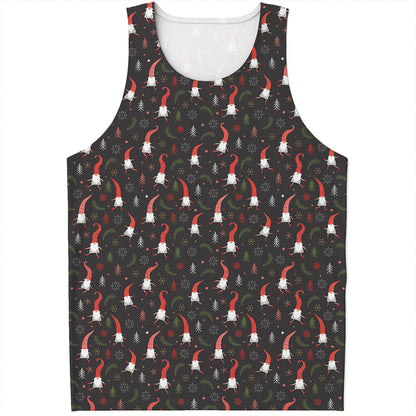 Christmas Gnomes Pattern Print Men's Tank Top