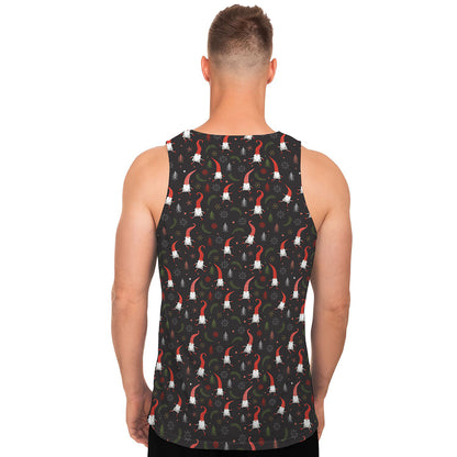 Christmas Gnomes Pattern Print Men's Tank Top