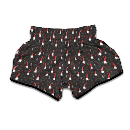 Christmas Gnomes Pattern Print Muay Thai Boxing Shorts