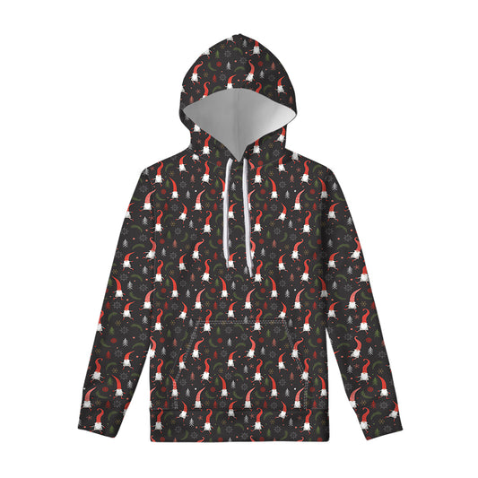 Christmas Gnomes Pattern Print Pullover Hoodie