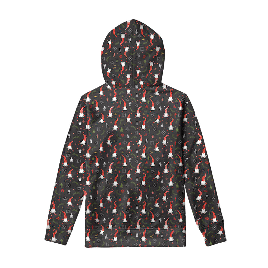 Christmas Gnomes Pattern Print Pullover Hoodie