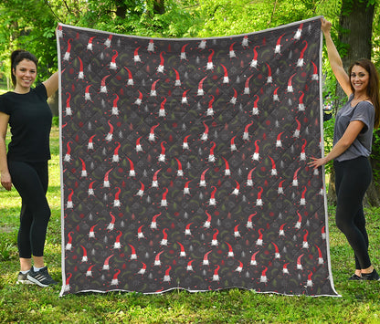 Christmas Gnomes Pattern Print Quilt