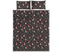 Christmas Gnomes Pattern Print Quilt Bed Set