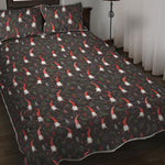 Christmas Gnomes Pattern Print Quilt Bed Set