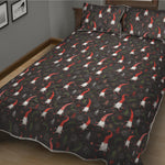Christmas Gnomes Pattern Print Quilt Bed Set