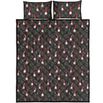 Christmas Gnomes Pattern Print Quilt Bed Set