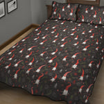 Christmas Gnomes Pattern Print Quilt Bed Set