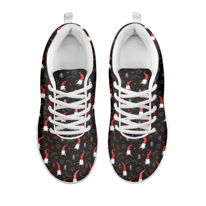 Christmas Gnomes Pattern Print White Sneakers