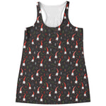 Christmas Gnomes Pattern Print Women's Racerback Tank Top
