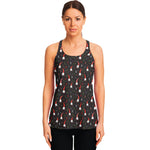 Christmas Gnomes Pattern Print Women's Racerback Tank Top