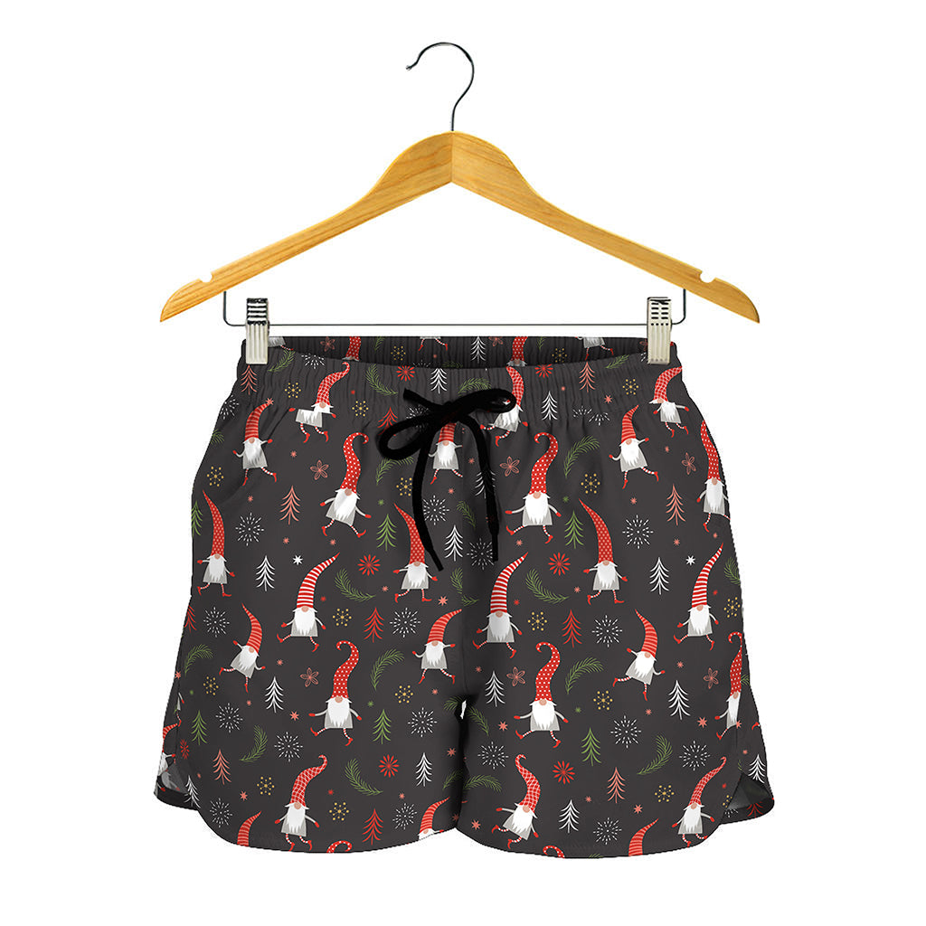 Christmas Gnomes Pattern Print Women's Shorts