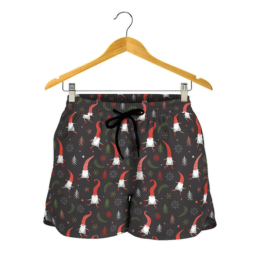 Christmas Gnomes Pattern Print Women's Shorts