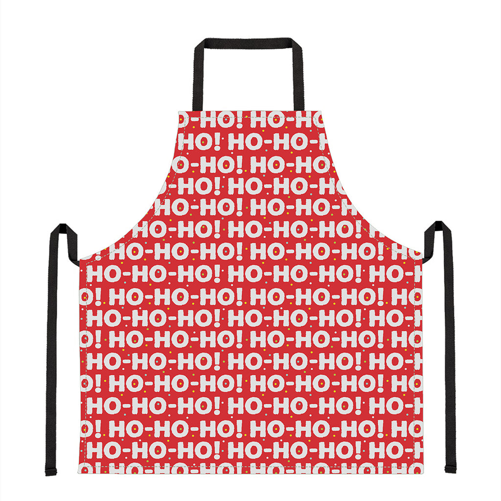 Christmas Ho Ho Ho Pattern Print Apron