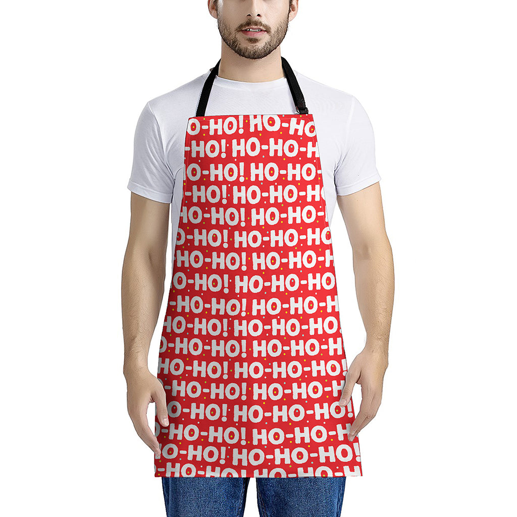 Christmas Ho Ho Ho Pattern Print Apron