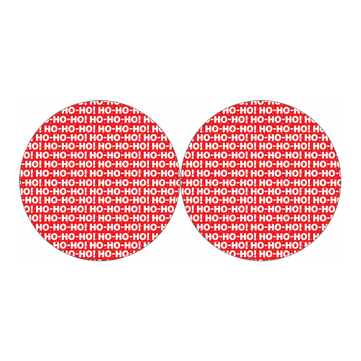 Christmas Ho Ho Ho Pattern Print Car Coasters