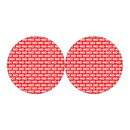 Christmas Ho Ho Ho Pattern Print Car Coasters